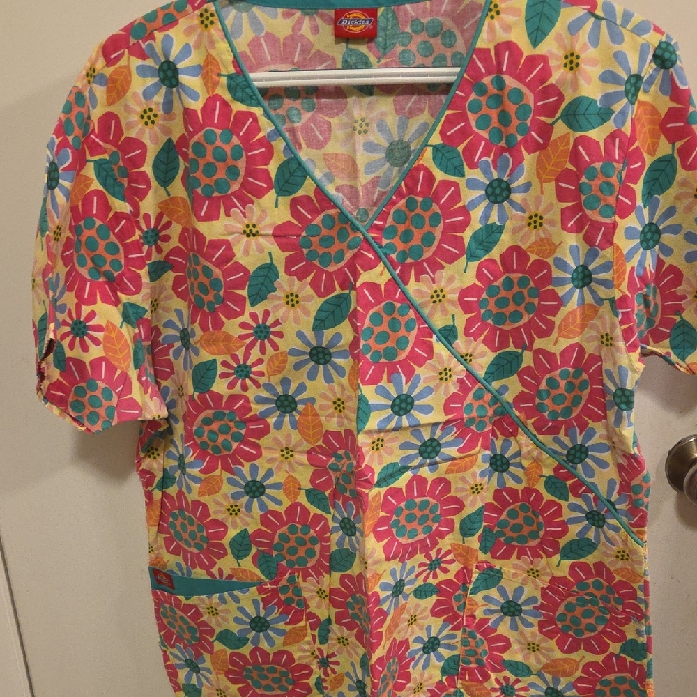 Dickies Multicolor Floral Wrap Top